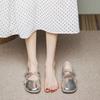 Silver Single Shoes Women'S Spring And Summer Shallow Mouth French Flat-Soled Small Leather Shoes French Hepburn Style Niche Mary Jane Women'S Shoes