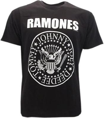 RAMONES Футболка Футболка Черная JOHNNY JOEY DEEDEE TOMMY Рок-музыка