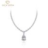 Gica Gema High Carbon Diamond Necklaces 925 Sterling Silver Water Drop Pendant Unique Design Romantic Fine Jewelry Wedding Party Gifts New Trend