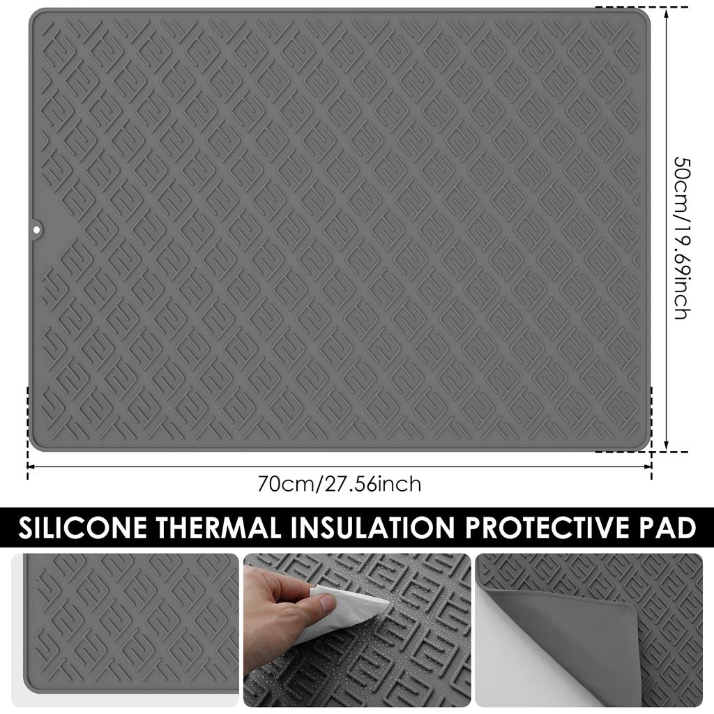 Stove Top Covers Large Size 19.7x27.6in Silicone Stovetop Covers Heat Resistant Electric Stove Cover Mat Dishwasher Safe