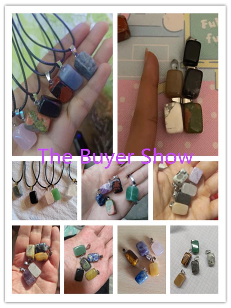 5 шт./компл. разноцветный натуральный камень кристалл нерегулярный маленький квадратный кулон тигровый глаз кварц амулеты для изготовления ювелирных изделий своими руками ожерелье серьги