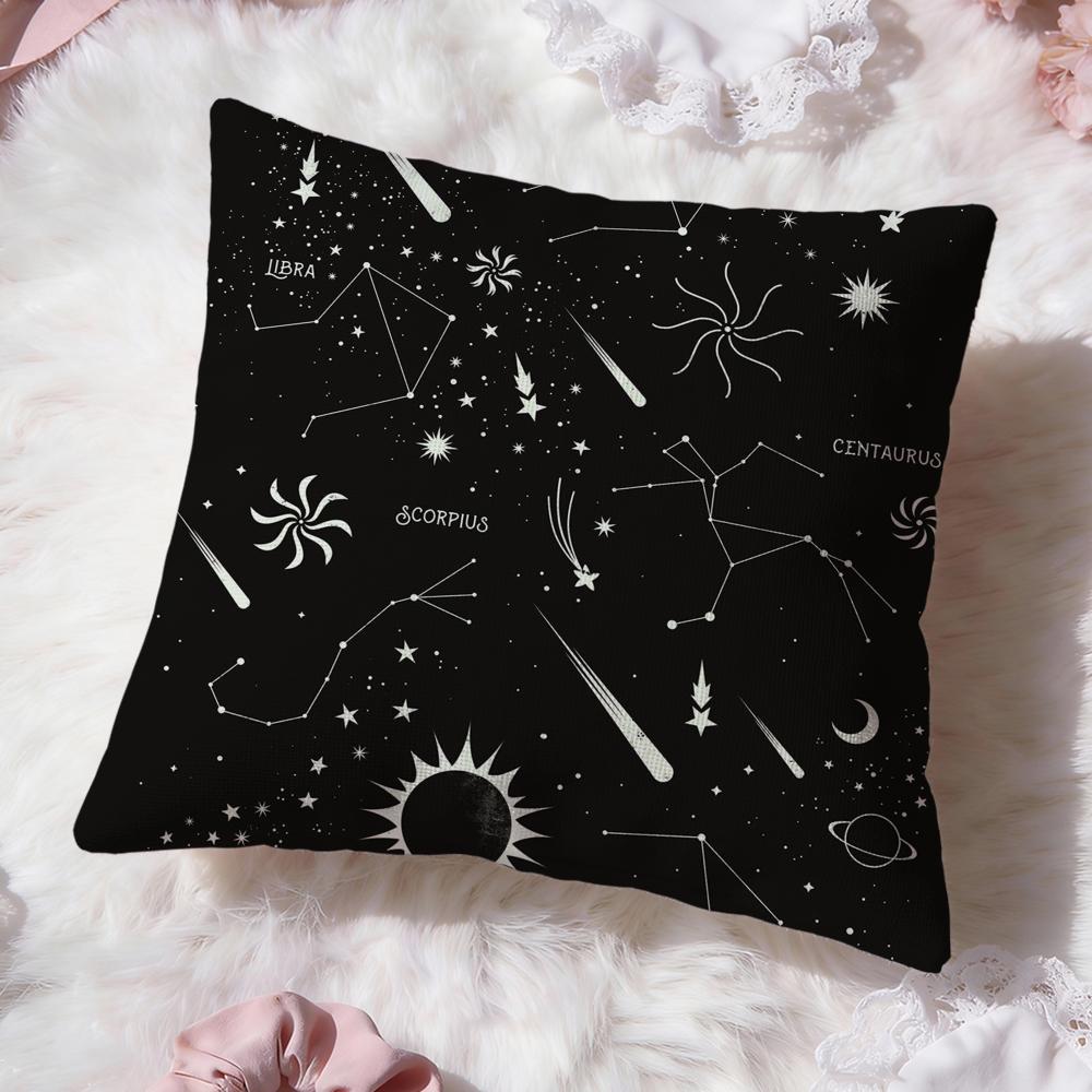 Constellation Pattern Cushion Cover Premium Comfort Reversible Pillow Cove Two in One Design for Any Room  Car Interior