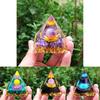 Orgonite Chakra Energy Pyramid Amethyst Crystal Home Decor Meditation Ornament Craft Gift