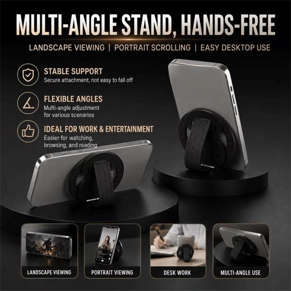 360° Rotating Magnetic Phone Ring Holder Easy Stick & Remove Phone Grip Stand Stand for Phone