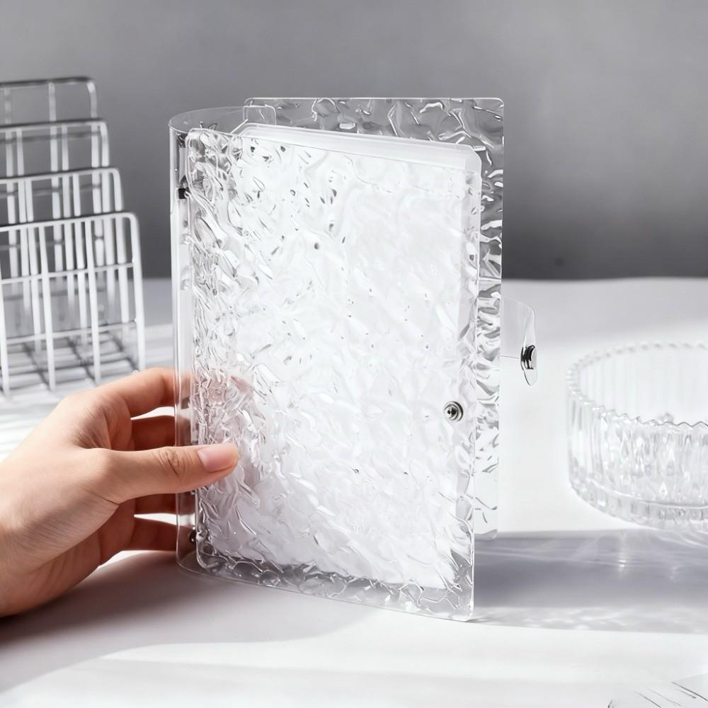 Transparent Acrylic Water Ripples Money Saving Book Large Capacity Savings Binder Get Rich