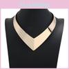 Fashion V Shaped Metal Women Collar Necklace With Geometric Design For Trendsetting Accessories