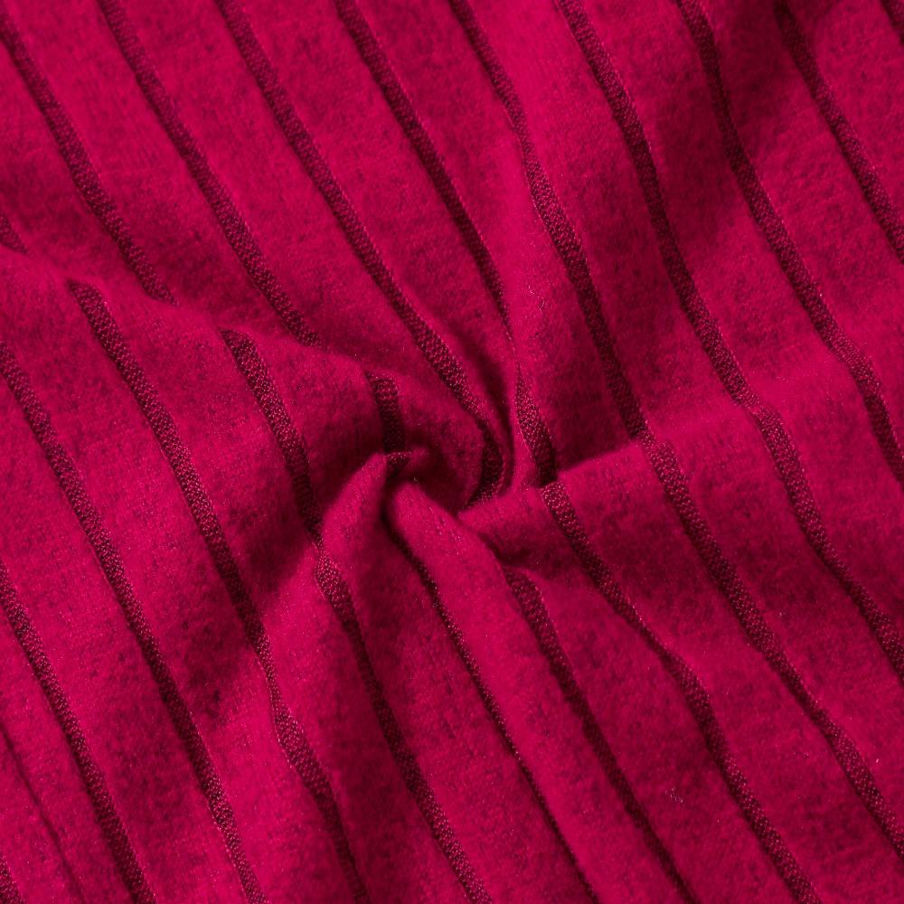 Платье вязаное однотонное с длинным рукавом и высоким воротом для девочек 4-8 лет Детская мода осень/зима Платье с бисером