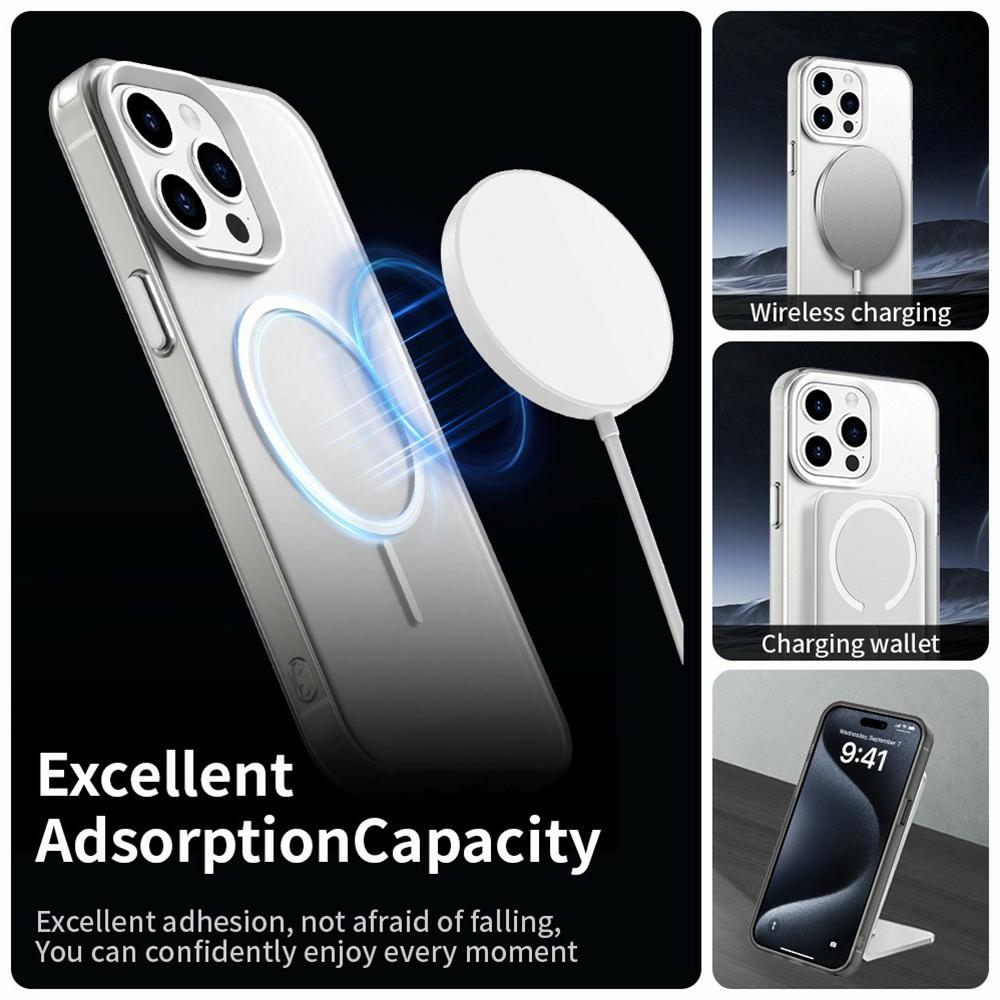 For iPhone 15 Pro Case Candy Color PC + TPU + PET Phone Cover Compatible with MagSafe