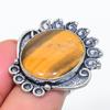 Tiger Eye Handmade 925 Sterling Silver Jewelry Ring Size 7.5 v0B42