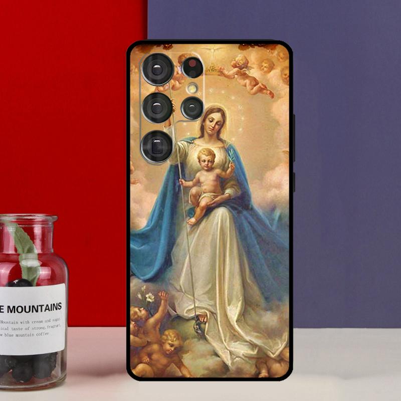 Чехол Funda с изображением Девы Марии для Samsung Galaxy S25 Ultra S9 S10 S20 S22 Plus S21 FE S23 S24 Ultra