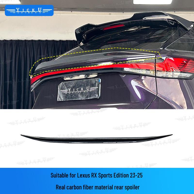 Комплект карбонового обвеса для Lexus RX350/500 (Передний сплиттер, Расширители арок, Задний диффузор, Пороги, Спойлер на крышку багажника, 2023-2025)