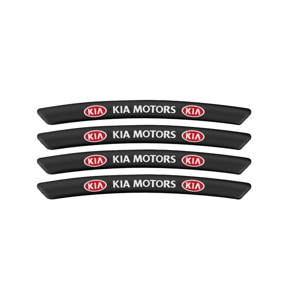 4 Pack Aluminum Car Badge Rim Stickers Car Modification Accessories for Kia Ceed Sorento K3 Rio Sportage Soul Picanto Optima VU8
