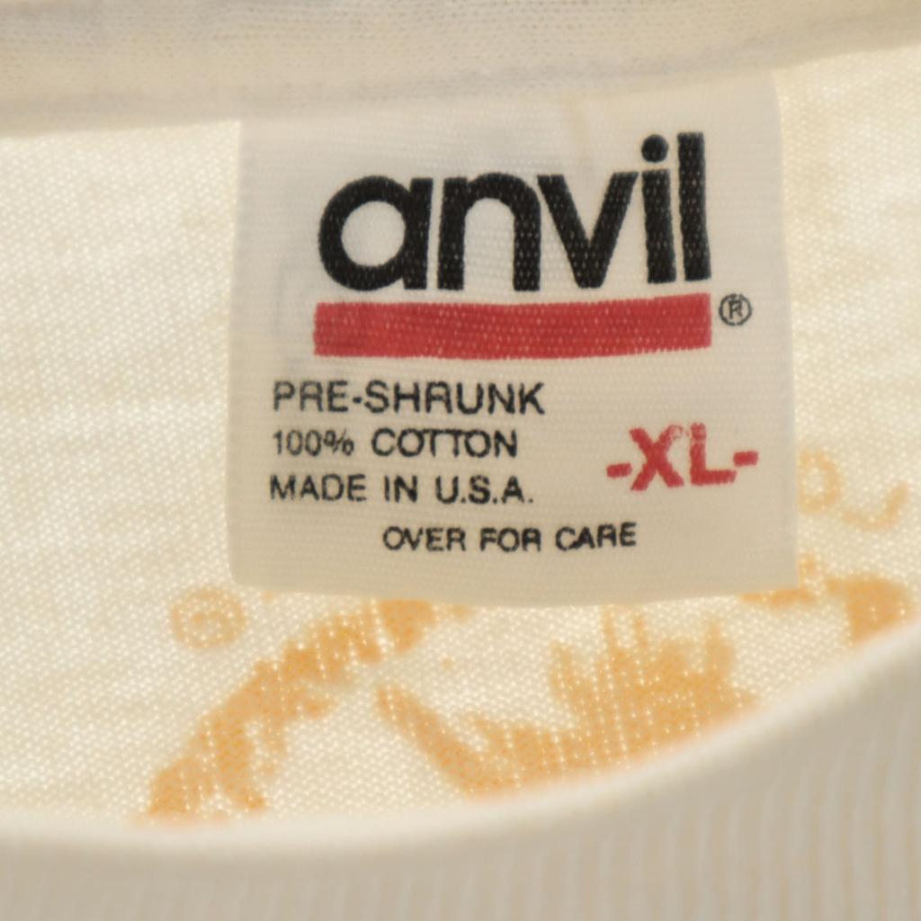 Anvil 90-е Сделано в США Старая футболка с принтом броненосца Мужская Б/У