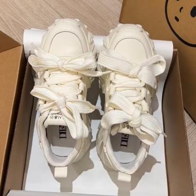 Новый дизайн, белые массивные кроссовки для женщин, кроссовки для бега, легкие спортивные туфли для девочек, дышащие кроссовки для папы