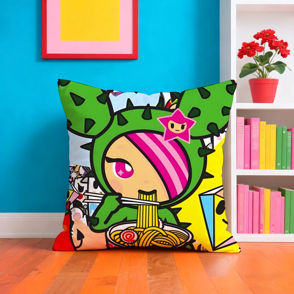 T-tokidoki Аниме Наволочка Наволочка Плюшевая Ткань Мягкая Двусторонняя Печать Домашний Диван Высококачественная Подушка