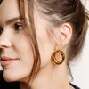Retro Geometric Spiral Earrings, Women's Hip-hop Gold Earrings, Irregularly Designed Trendy and Cool Personalized Jewelry Earrings.