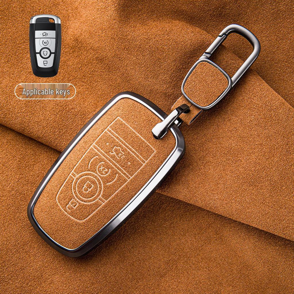 Premium Sheepskin Key Cover for Ford Explorer ST, Edge L, Mondeo EVOS