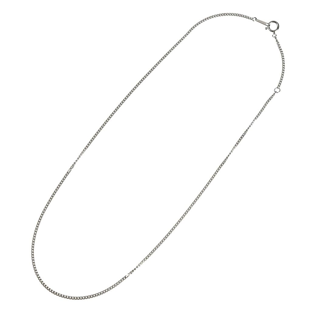 Platinum Necklace Pt850 S Kihei Chain Made In Japan Certification Seal 40cm Pull Ring [Fairy Kallet] 2-sided 4.5g