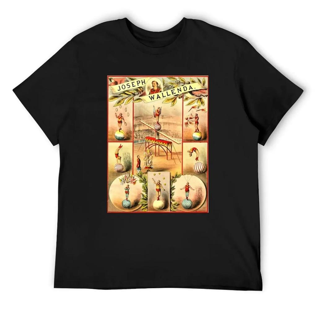 Circus ~ Joseph Wallenda ~ Highwire ~ Aerialist 1884 Circus Poster T-Shirt luxury t-shirt cute tops vintage t shirt men