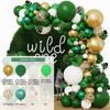 Macaron Green Balloon Arch Garland Kit Wild One Jungle Birthday Balloon Decoration Wedding Baby Shower 1st Birthday
