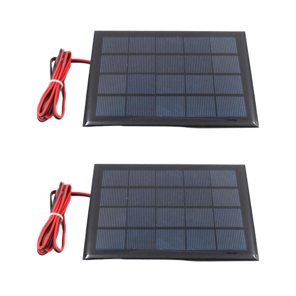 2pcs DC 5V 500mA Solar Panel Cell Module Mini Solar Panel Charger Solar Lawn Lights