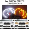 Switchback Cotton Light LED Angel Eye Dual White Amber for BMW X6 E71 E72 X6M 2008-2014