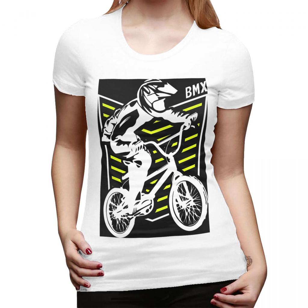 Одежда для BMX Ретро Велосипед BMX Старая Школа Нашивка Футболка для Женщин Круглый Вырез Уличная Одежда Футболки Женская Одежда с Коротким Рукавом Топы