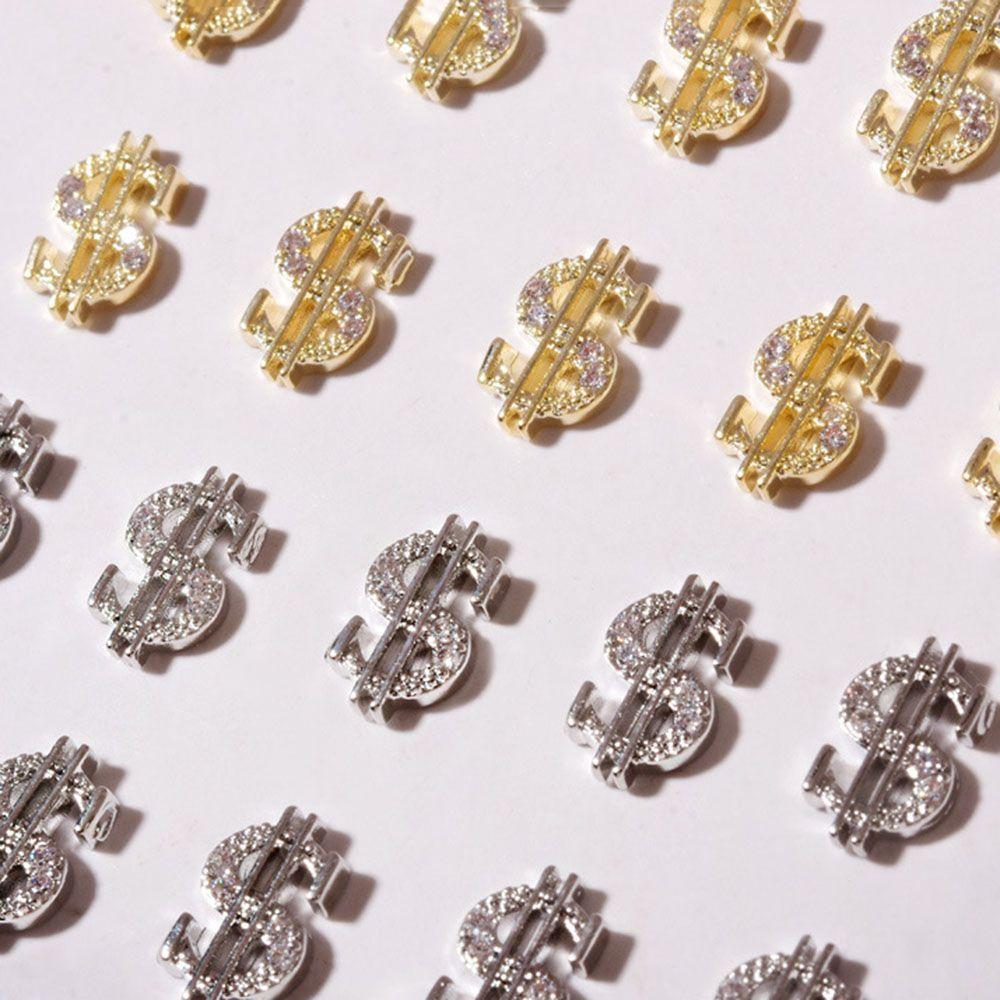 3D Money Coin Design Dollar Nail Art Decorations Nail Art Rhinestone DIY Nail Jewelry Manicure