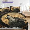 Wolf Pattern Bedding Quilt Set Quilt Cover Pillowcase Home Decoration Birthday Gift (1 * duvet cover + 2 * pillowcase, without core)
