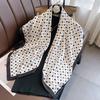 Korean New Polka Dot Twill Fashionable Beach Towel with Sunscreen Scarf for Women's Professional Scarf for Summer