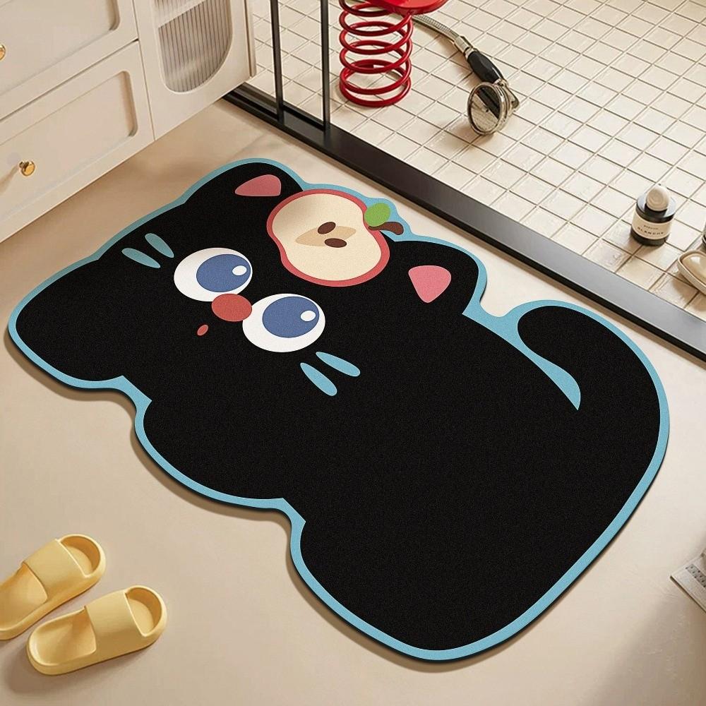 Cartoon Bathroom Floor Mat Quick Dry Decorative Door Mat Small Rug Entry Door Mat Kitchen