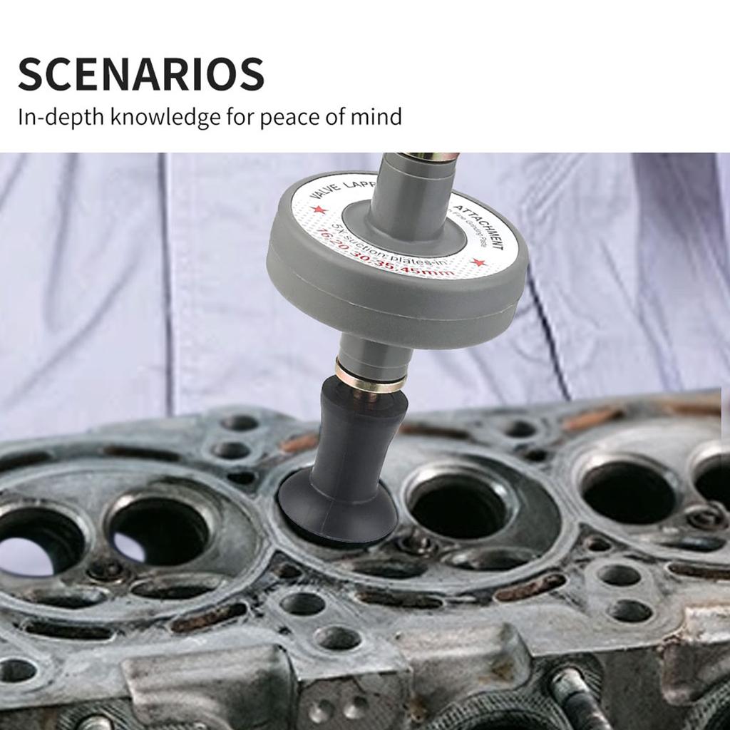 Набор инструментов для притирки клапанов, Насадка для притирки клапанов для дрели, Набор для притирки клапанов малого двигателя с 5 присосками