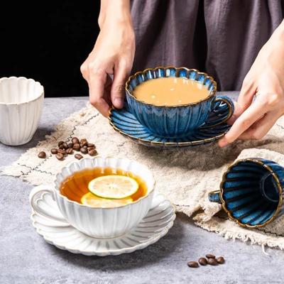 Японская винтажная керамическая кружка Kiln Transformation Chrysanthemum, молочная чашка для чая, завтрака, питьевой воды, кофейная чашка, полный комплект