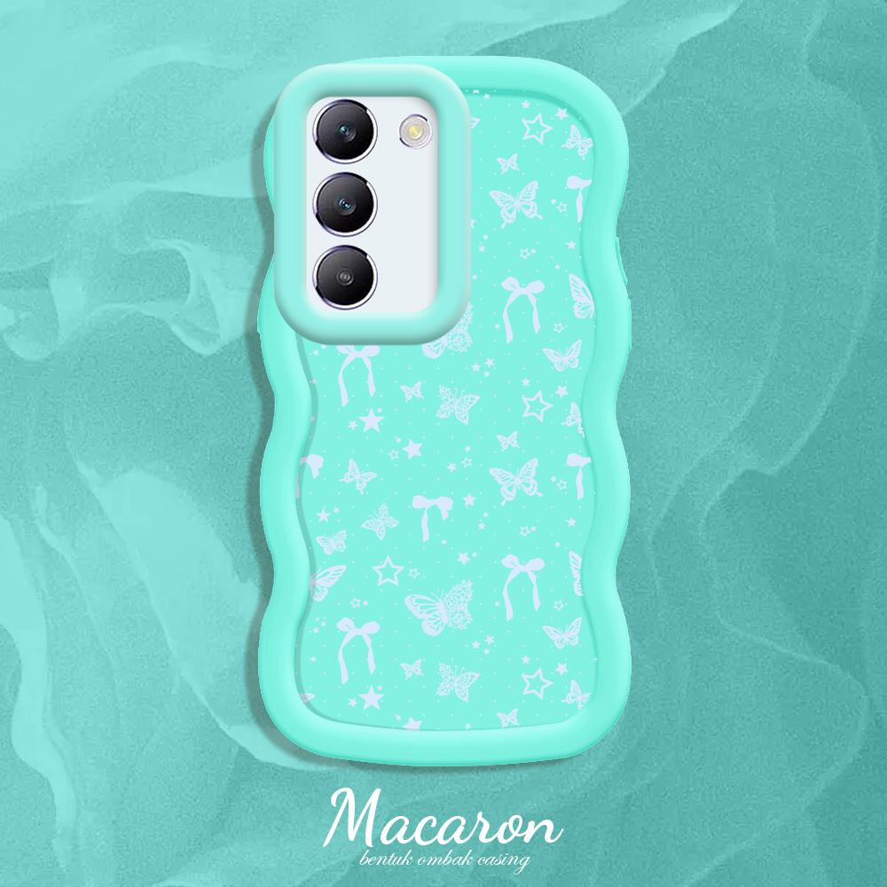 Окрашенный узор Big Wave Edge Мягкий силиконовый материал Macaron чехол для телефона противоударный защитный резиновый чехол для OnePlus Vivo Motorola Moto