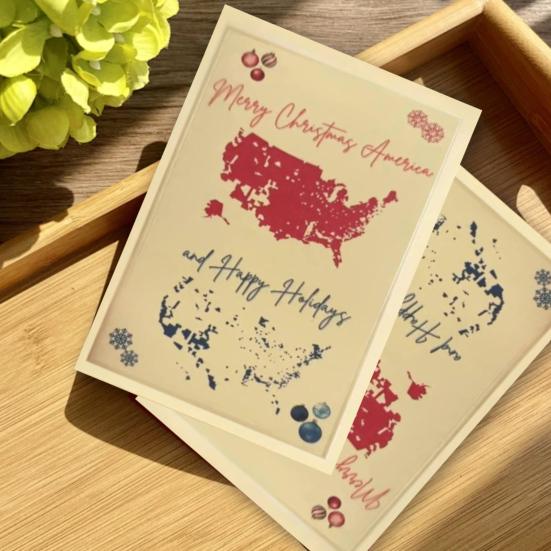 4/8/16 шт. 2024 Счастливого Рождества США открытки Товары Патриотические праздничные поздравительные открытки Открытки для творчества в свободном пространстве