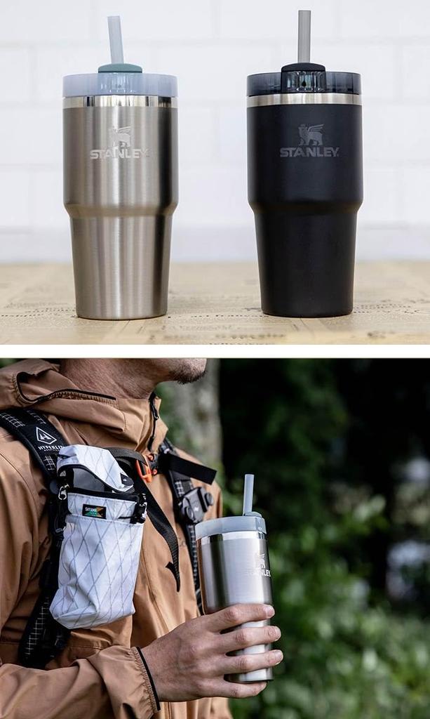 STANLEY STANLEY Vacuum Slim Quencher 600ml Tumbler Bottle Water Bottle Cold Reservation Leisure Stylish Outdoor with Lid Straw Portable Camping