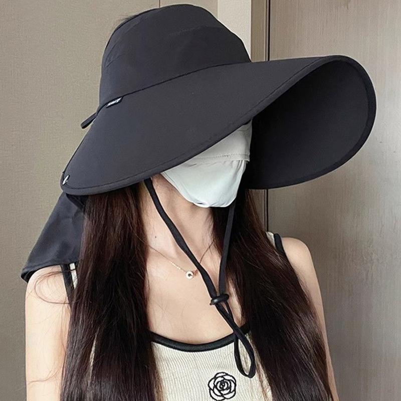 Летняя шляпа для женщин, защита шеи от ультрафиолета, солнцезащитный козырек для мужчин, для рыбалки, пешего туризма, широкополая шаль, солнцезащитный крем, кепка с хвостиком, не определено