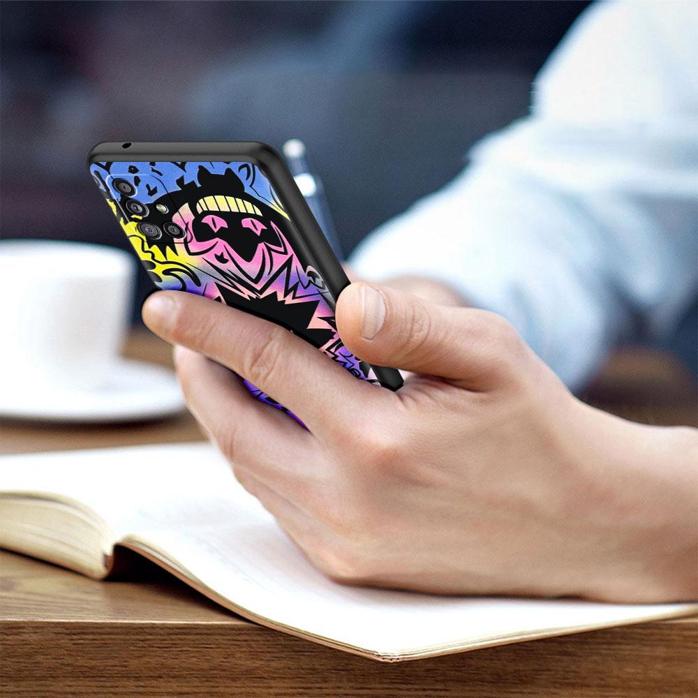 Чехол для телефона Samsung Galaxy A52 A32 A21s A12 A73 A13 A51 A71 A53 A41 A72 A50 A22 A11, черный мягкий чехол Pokemon Cool Gengar