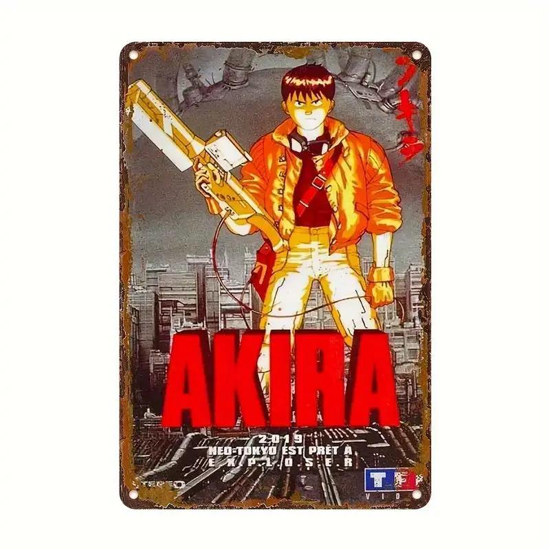 Vintage Metal Tin Poster Japanese Anime Classic Character Akira Metal Tin Signs Posters Plate Wall Decor for Bars Cafe Clubs