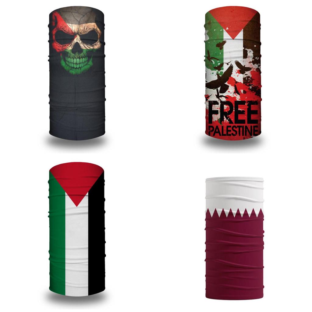 Волшебная повязка на голову с палестинским и израильским флагами для активного отдыха