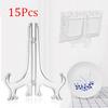 15Pcs Clear Plate Display Easel Stand Picture Art Holders Frame Award Organizer