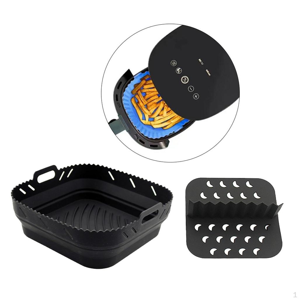 Вставка для корзины для аэрофритюрницы для любителей кулинарии, маслостойкие аксессуары, прочный квадрат