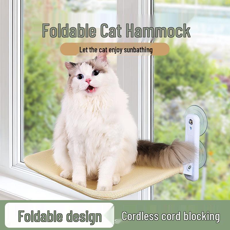 Cat Hammock Window Bed - Suction Cup Hanging Nest for Sunbathing