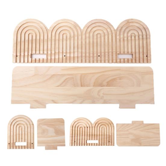 Спиральная настенная плавающая полка Богема Фермерский дом Рустик Деревянная настенная полка для дисплея Украшение Гостиная Спальня Ванная Комната Стеллаж для хранения