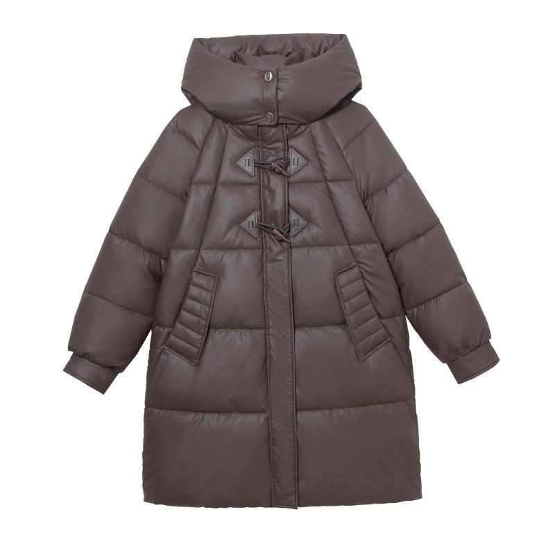 Модное хлопковое пальто для женщин, зимнее новое облегающее пальто средней длины, толстое теплое пальто для людей среднего и пожилого возраста