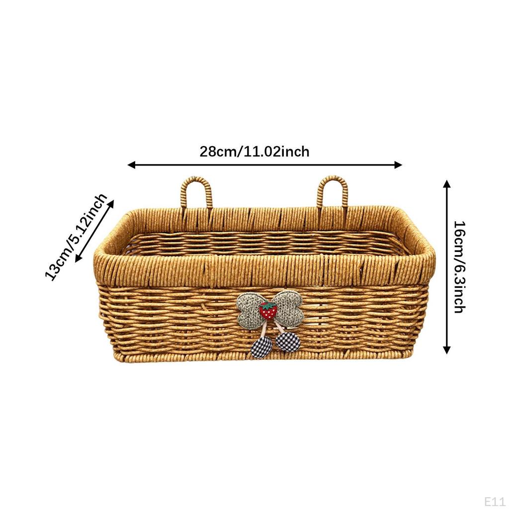 Подвесная корзина для хранения Имитация ротанга Портативное украшение Практичный контейнер