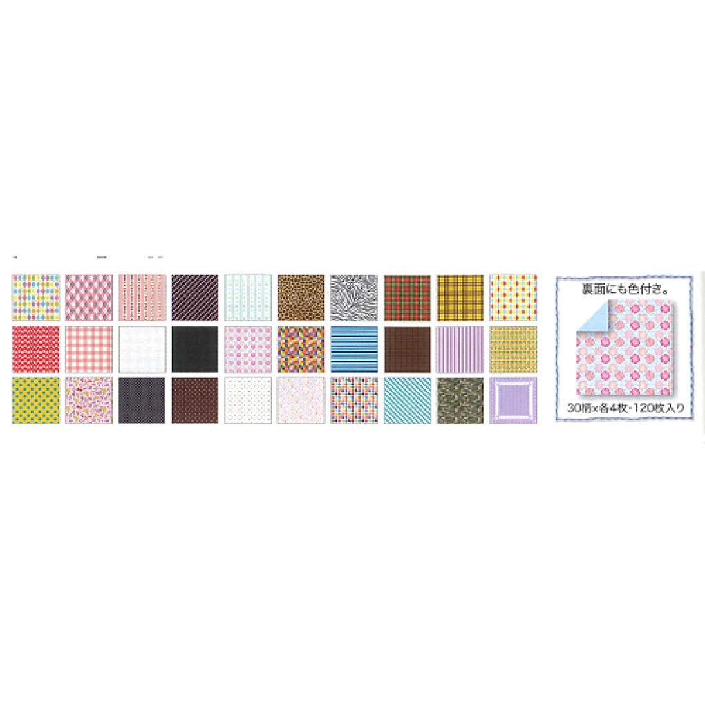 Коллекция Toyo Origami Chiyogami 30 120 018511, Двусторонняя, Квадрат 7,5 см, Дизайны, Листы,