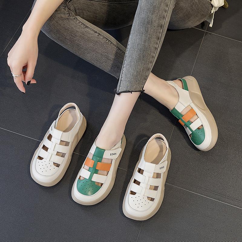 Новые пляжные туфли на толстой подошве с полыми элементами и туфли для медсестер