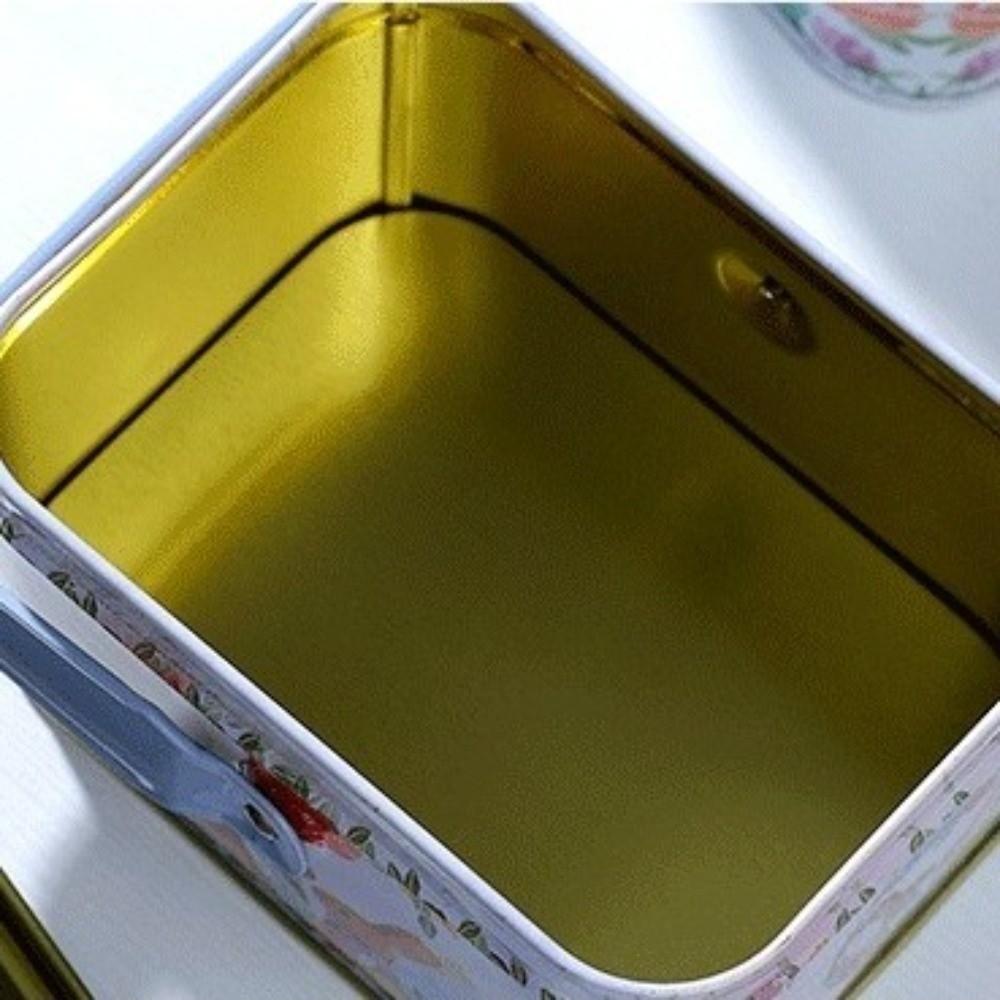 Дизайн с ручкой Пасхальное яйцо Кролик Коробка Декоративный футляр Материал жесть Конфетница Печенье Коробка Пасхальная тема Пустая коробка Подарочная упаковочная коробка