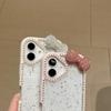 For iPhone 16 Case Star Epoxy Design TPU+PC Phone Cover with Rhinestones/Bow Tie Decor